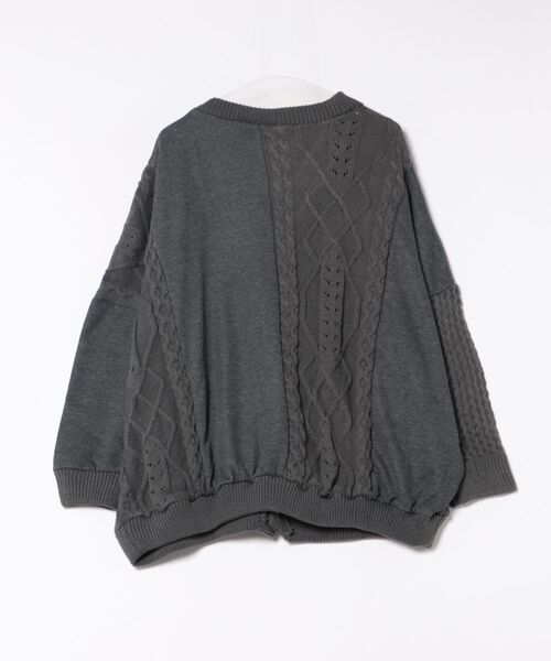 チチカカ（チチカカ）の「ニット×スウェットコンビカーディガン（カーディガン/ボレロ・レディース・グレー/レッド/チャコールグレー・FREE）」の19枚目の写真