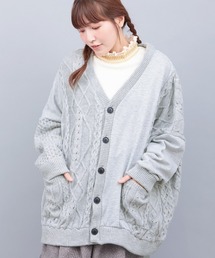 チチカカ | ニット×スウェットコンビカーディガン(カーディガン/ボレロ)