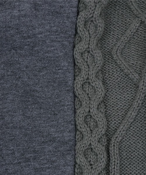 チチカカ（チチカカ）の「ニット×スウェットコンビカーディガン（カーディガン/ボレロ・レディース・グレー/レッド/チャコールグレー・FREE）」の14枚目の写真