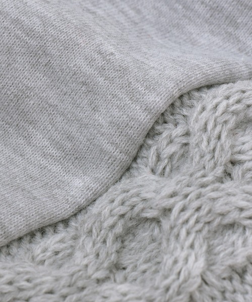 チチカカ（チチカカ）の「ニット×スウェットコンビカーディガン（カーディガン/ボレロ・レディース・グレー/レッド/チャコールグレー・FREE）」の17枚目の写真