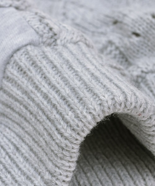 チチカカ（チチカカ）の「ニット×スウェットコンビカーディガン（カーディガン/ボレロ・レディース・グレー/レッド/チャコールグレー・FREE）」の18枚目の写真