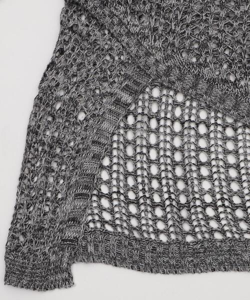 dispark(ディスパーク)の「DISPARK/イレヘムオーバーメッシュニット(ニット/セーター・レディース・ベージュ/チャコールグレー・FREE)」の10枚目の写真