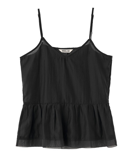 GENERAL IDEA(ジェネラルアイデア)の「GENERAL IDEA/ジェネラルアイディア sheer layered shirring blouse ブラウス(キャミソール・レディース・ブラック/スカイブルー/クリーム・S/M/L)」の13枚目の写真