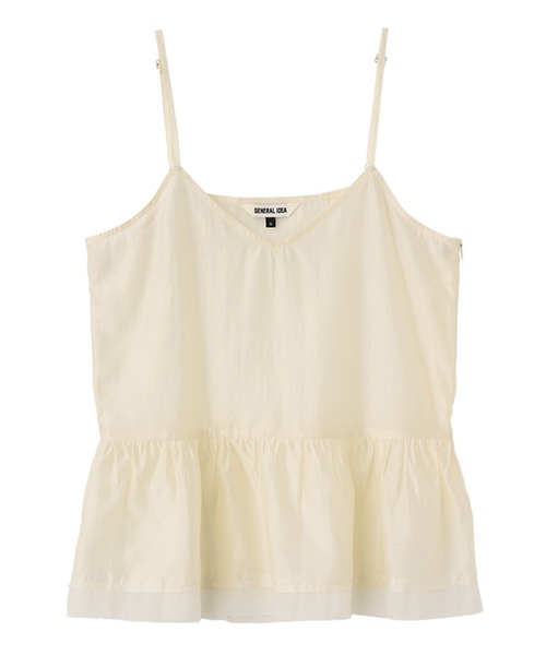 GENERAL IDEA(ジェネラルアイデア)の「GENERAL IDEA/ジェネラルアイディア sheer layered shirring blouse ブラウス(キャミソール・レディース・ブラック/スカイブルー/クリーム・S/M/L)」の20枚目の写真