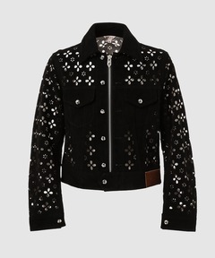 ジャケット・アウター MASU 23SS DIAMOND-CUT LEATHER JACKET Masu's Diamond-Cut Leather Jacket Blue mail order | Palette