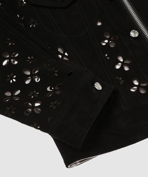 MASU(エムエーエスユー)の「FLOWER HOLE LEATHER JACKET(その他アウター・メンズ・ブラウン/ブラック・48/46)」の7枚目の写真