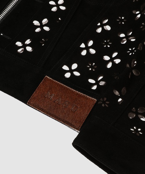 MASU(エムエーエスユー)の「FLOWER HOLE LEATHER JACKET(その他アウター・メンズ・ブラウン/ブラック・48/46)」の9枚目の写真