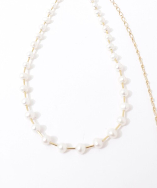 NOLLEY’S（ノーリーズ）の「【grace grace/グラスグラス】【WEB STAFF守屋☆】パイプ淡水パールネックレス（ネックレス・レディース・オフホワイト・FREE）」の6枚目の写真