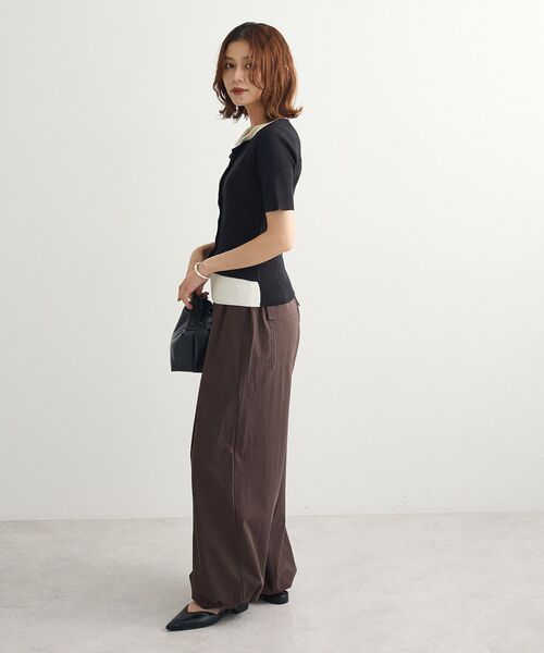 Petit fleur（プチフルール）の「・Petit Fleur バイカラーレイヤードニット（ニット/セーター・レディース・ブラック/ブラウン/ボルドー・FREE）」の13枚目の写真