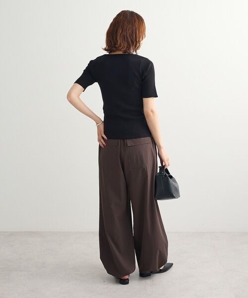 Petit fleur（プチフルール）の「・Petit Fleur バイカラーレイヤードニット（ニット/セーター・レディース・ブラック/ブラウン/ボルドー・FREE）」の7枚目の写真