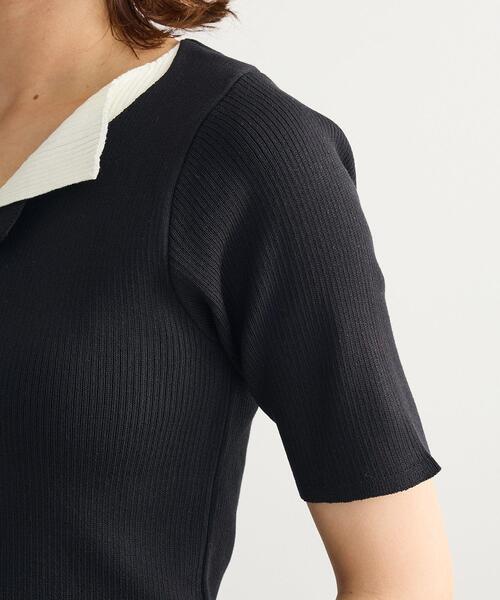 Petit fleur（プチフルール）の「・Petit Fleur バイカラーレイヤードニット（ニット/セーター・レディース・ブラック/ブラウン/ボルドー・FREE）」の8枚目の写真