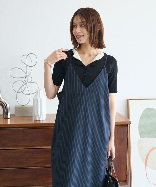 Petit fleur（プチフルール）の「・Petit Fleur バイカラーレイヤードニット（ニット/セーター・レディース・ブラック/ブラウン/ボルドー・FREE）」の10枚目の写真