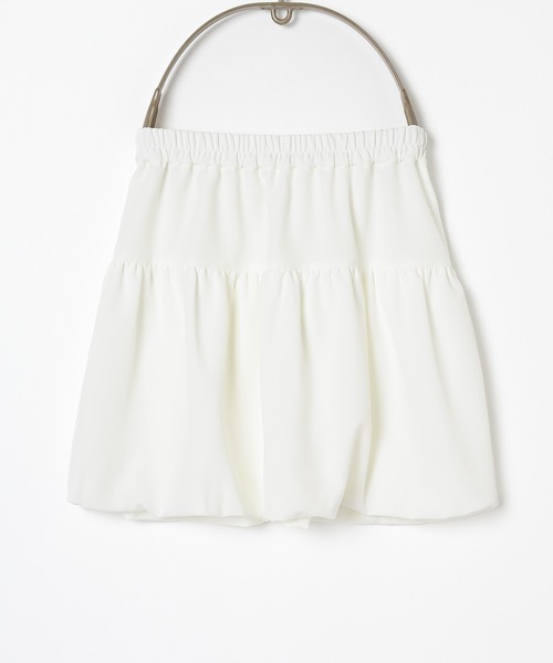 Honeys（ハニーズ）の「ミニバルーンスカート（スカート・レディース・杢グレー/アイボリー/ブラック/ブラウン・L/M/S）」の14枚目の写真