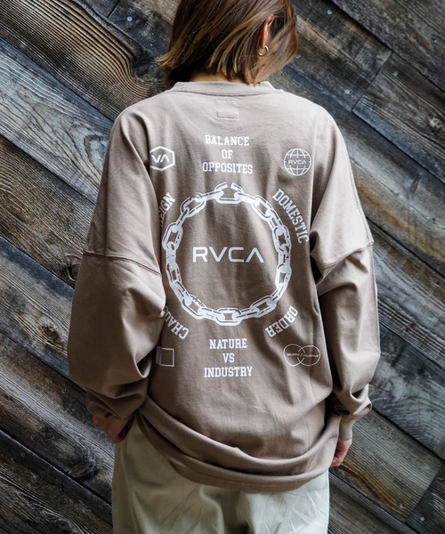 RVCA（ルーカ）の「RVCA メンズ METAL URGY LT ロンＴ 【2025年秋冬モデル】ルーカワイドシルエットバックプリント長袖ロンT（Tシャツ/カットソー・メンズ・ブラック/ベージュ/オフホワイト/ブルー系その他・SMALL/MEDIUM/LARGE/X-LARGE）」の3枚目の写真