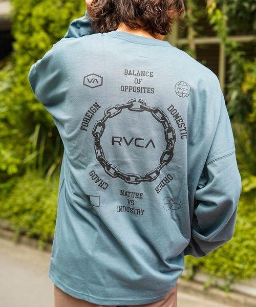 RVCA（ルーカ）の「RVCA メンズ METAL URGY LT ロンＴ 【2025年秋冬モデル】ルーカワイドシルエットバックプリント長袖ロンT（Tシャツ/カットソー・メンズ・ブラック/ベージュ/オフホワイト/ブルー系その他・SMALL/MEDIUM/LARGE/X-LARGE）」の4枚目の写真