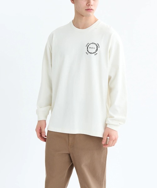 RVCA（ルーカ）の「RVCA メンズ METAL URGY LT ロンＴ 【2025年秋冬モデル】ルーカワイドシルエットバックプリント長袖ロンT（Tシャツ/カットソー・メンズ・ブラック/ベージュ/オフホワイト/ブルー系その他・SMALL/MEDIUM/LARGE/X-LARGE）」の5枚目の写真