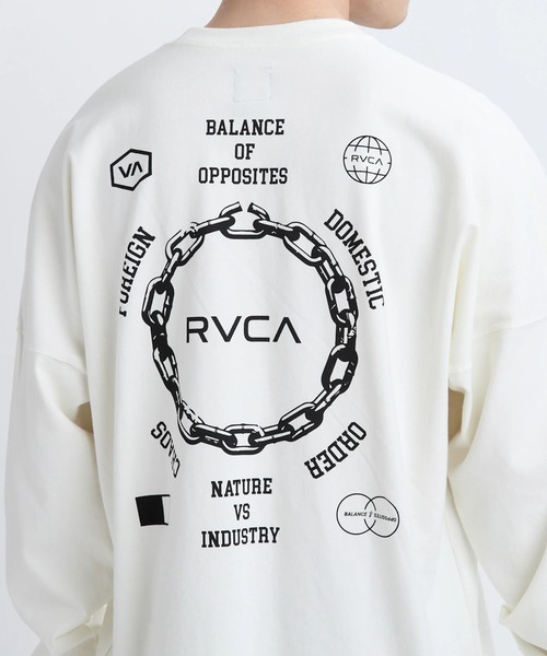 RVCA（ルーカ）の「RVCA メンズ METAL URGY LT ロンＴ 【2025年秋冬モデル】ルーカワイドシルエットバックプリント長袖ロンT（Tシャツ/カットソー・メンズ・ブラック/ベージュ/オフホワイト/ブルー系その他・SMALL/MEDIUM/LARGE/X-LARGE）」の7枚目の写真