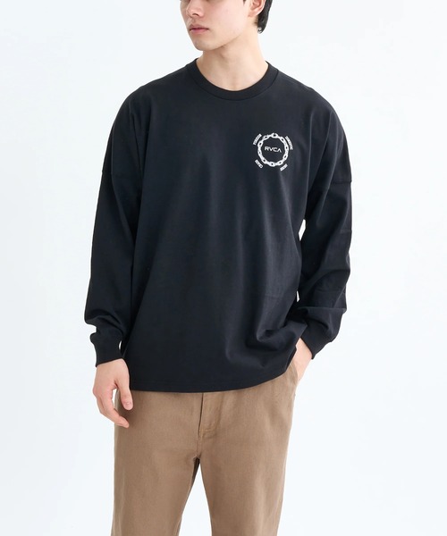 RVCA（ルーカ）の「RVCA メンズ METAL URGY LT ロンＴ 【2025年秋冬モデル】ルーカワイドシルエットバックプリント長袖ロンT（Tシャツ/カットソー・メンズ・ブラック/ベージュ/オフホワイト/ブルー系その他・SMALL/MEDIUM/LARGE/X-LARGE）」の10枚目の写真
