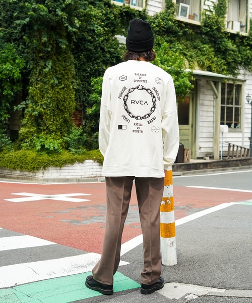 RVCA(ルーカ)の「RVCA メンズ METAL URGY LT ロンT 【2025年秋冬モデル】ルーカワイドシルエットバックプリント長袖ロンT(Tシャツ/カットソー・メンズ・ブラック/ベージュ/オフホワイト/ブルー系その他・SMALL/MEDIUM/LARGE/X-LARGE)」の16枚目の写真