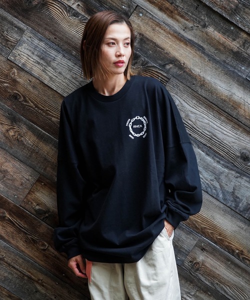 RVCA(ルーカ)の「RVCA メンズ METAL URGY LT ロンT 【2025年秋冬モデル】ルーカワイドシルエットバックプリント長袖ロンT(Tシャツ/カットソー・メンズ・ブラック/ベージュ/オフホワイト/ブルー系その他・SMALL/MEDIUM/LARGE/X-LARGE)」の22枚目の写真