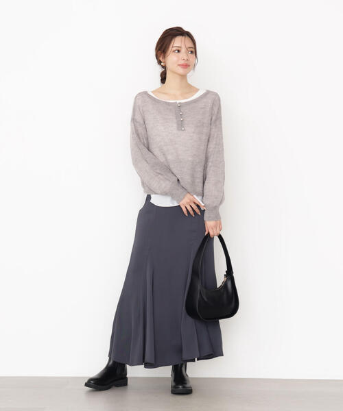 PROPORTION BODY DRESSING（プロポーションボディドレッシング）の「前後２ＷＡＹエアリーウールニット / 1215270917（ニット/セーター・レディース・ピンク/ホワイト系その他/グレー系その他・FREE）」の16枚目の写真