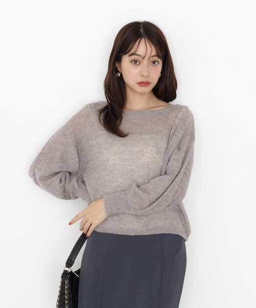 PROPORTION BODY DRESSING（プロポーションボディドレッシング）の「前後２ＷＡＹエアリーウールニット / 1215270917（ニット/セーター・レディース・ピンク/ホワイト系その他/グレー系その他・FREE）」の19枚目の写真