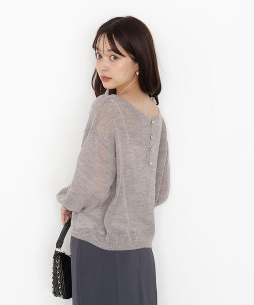 PROPORTION BODY DRESSING（プロポーションボディドレッシング）の「前後２ＷＡＹエアリーウールニット / 1215270917（ニット/セーター・レディース・ピンク/ホワイト系その他/グレー系その他・FREE）」の21枚目の写真