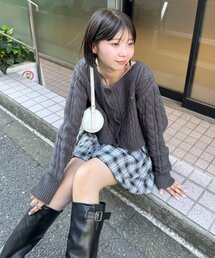 mline | 【@ayan_grm企画】ケーブルロゴカーデ(カーディガン/ボレロ)