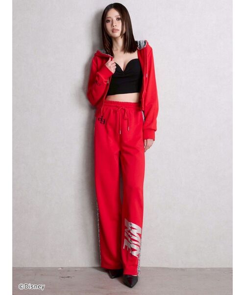 GYDA（ジェイダ）の「Disney/GYDA leopard ストレートパンツ（その他パンツ・レディース・レッド/ブラック/オフホワイト・FREE）」の14枚目の写真