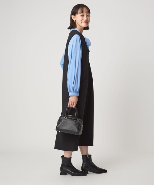 size SHORTあり］カルゼ キーネック ジャンパースカート（ジャンパー