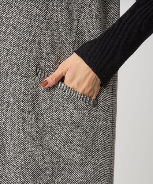 green label relaxing（グリーンレーベルリラクシング）の「［size SHORTあり］カルゼ キーネック ジャンパースカート（ジャンパースカート・レディース・グレー/ブラック/ブラウン・SHORT/FREE）」の11枚目の写真