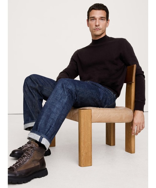 Banana Republic（バナナリパブリック）の「メリノ モックネックセーター（ニット/セーター・メンズ・チャコールグレー/ブラウン/ネイビー・L/S/XL/M）」の3枚目の写真