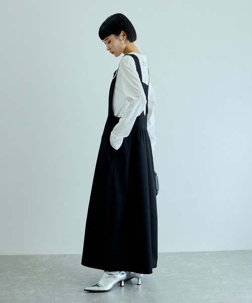 アダムエロペディープネックAラインワンピース ADAM ET ROPÉ FEMME(アダム エ ロペ ファム) / 【WEB限定