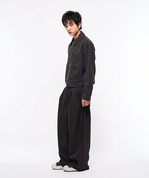 2tuck slacks pants/2タックスラックスパンツ（スラックス）｜Elanque