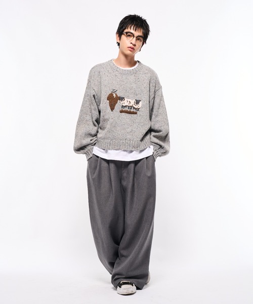 Elanque（エランク）の「2tuck slacks pants/2タックスラックスパンツ（スラックス・メンズ・ブラウン/グレー/ブラック・SMALL/MEDIUM/LARGE）」の15枚目の写真