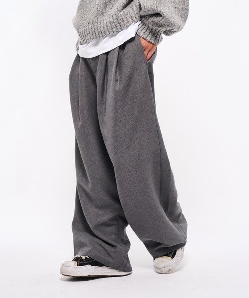 Elanque（エランク）の「2tuck slacks pants/2タックスラックスパンツ（スラックス・メンズ・ブラウン/グレー/ブラック・SMALL/MEDIUM/LARGE）」の12枚目の写真