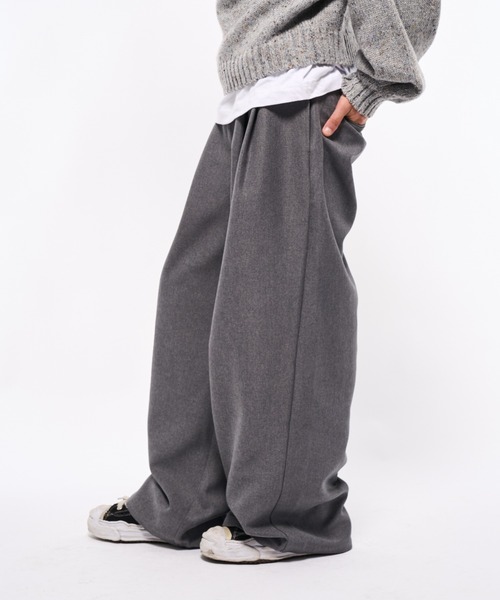 BEAMS×SSZ×AH 2タックパンツ スラックス XS BEAMS F（ビームスF）EMINENTO by H .Osaku / ウール サキソニー