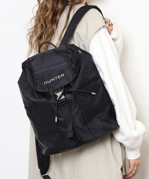 HUNTER（ハンター）の「HUNTER PREMIUM NYLON MINI BACKPACK  プレミアム ナイロン ミニ バックパック（バックパック/リュック・レディース・ブラック・FREE）」の8枚目の写真