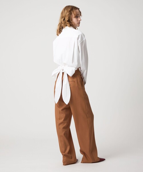 6(ROKU)＞コットン ロングリボン シャツ（シャツ/ブラウス）｜6（ロク