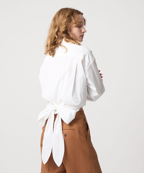 6(ROKU)＞コットン ロングリボン シャツ（シャツ/ブラウス）｜6（ロク