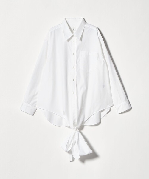 6(ROKU)＞コットン ロングリボン シャツ（シャツ/ブラウス）｜6
