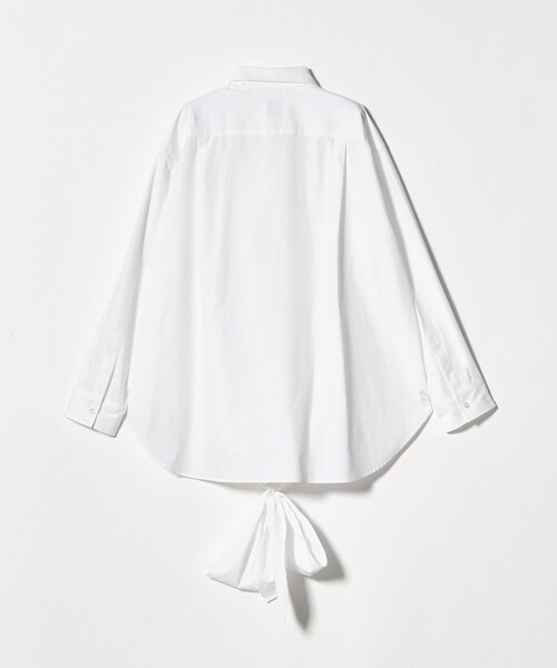 6（ロク）の「＜6(ROKU)＞コットン ロングリボン シャツ（シャツ/ブラウス・レディース・コバルトブルー/ホワイト・FREE）」の7枚目の写真