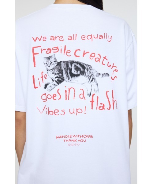 PROJECT U（プロジェクトユー）の「PU FRAGILE Tシャツ（Tシャツ/カットソー・レディース・ホワイト・FREE）」の6枚目の写真
