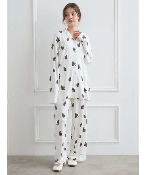 国内正規品　パンダ柄　長袖　長ズボン　ルームウェア　ジェラートピケ gelato pique（ジェラートピケ） パジャマ ルームウェア シーズー柄