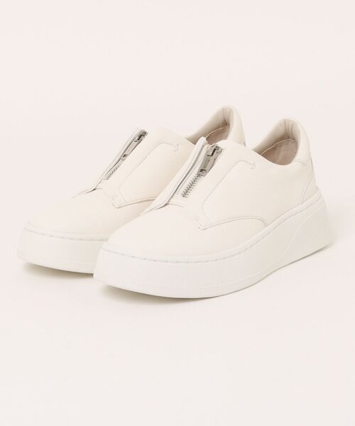 MACKINTOSH PHILOSOPHY（ﾏｯｷﾝﾄｯｼｭ ﾌｨﾛｿﾌｨｰ）の「厚底ジップアップスニーカー（スニーカー・レディース・ブラック/カーキ/ホワイト・22.5cm/23.0cm/23.5cm/24.0cm/24.5cm/22.0cm）」の2枚目の写真