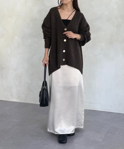 ヤクライクGOLDボタンVネックカーディガン（カーディガン/ボレロ