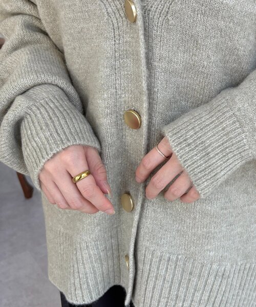 Thevon（ゼボン）の「ヤクライクGOLDボタンVネックカーディガン（カーディガン/ボレロ・レディース・カーキ/ブラウン/キャメル・FREE）」の21枚目の写真