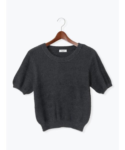 Te chichi TERRASSE（テチチテラス）の「ラメシャギーハーフスリーブニット（ニット/セーター・レディース・グレー/ブルー/チャコールグレー/レッド・F）」の2枚目の写真