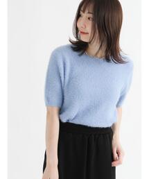 Te chichi TERRASSE | ラメシャギーハーフスリーブニット(ニット/セーター)