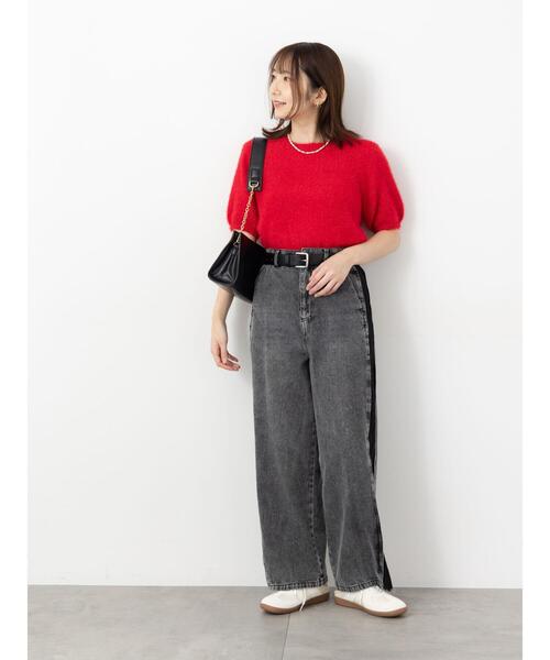 Te chichi TERRASSE（テチチテラス）の「ラメシャギーハーフスリーブニット（ニット/セーター・レディース・グレー/ブルー/チャコールグレー/レッド・F）」の15枚目の写真